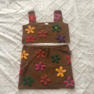 festival flower outfit - custom made skirt and top 💛